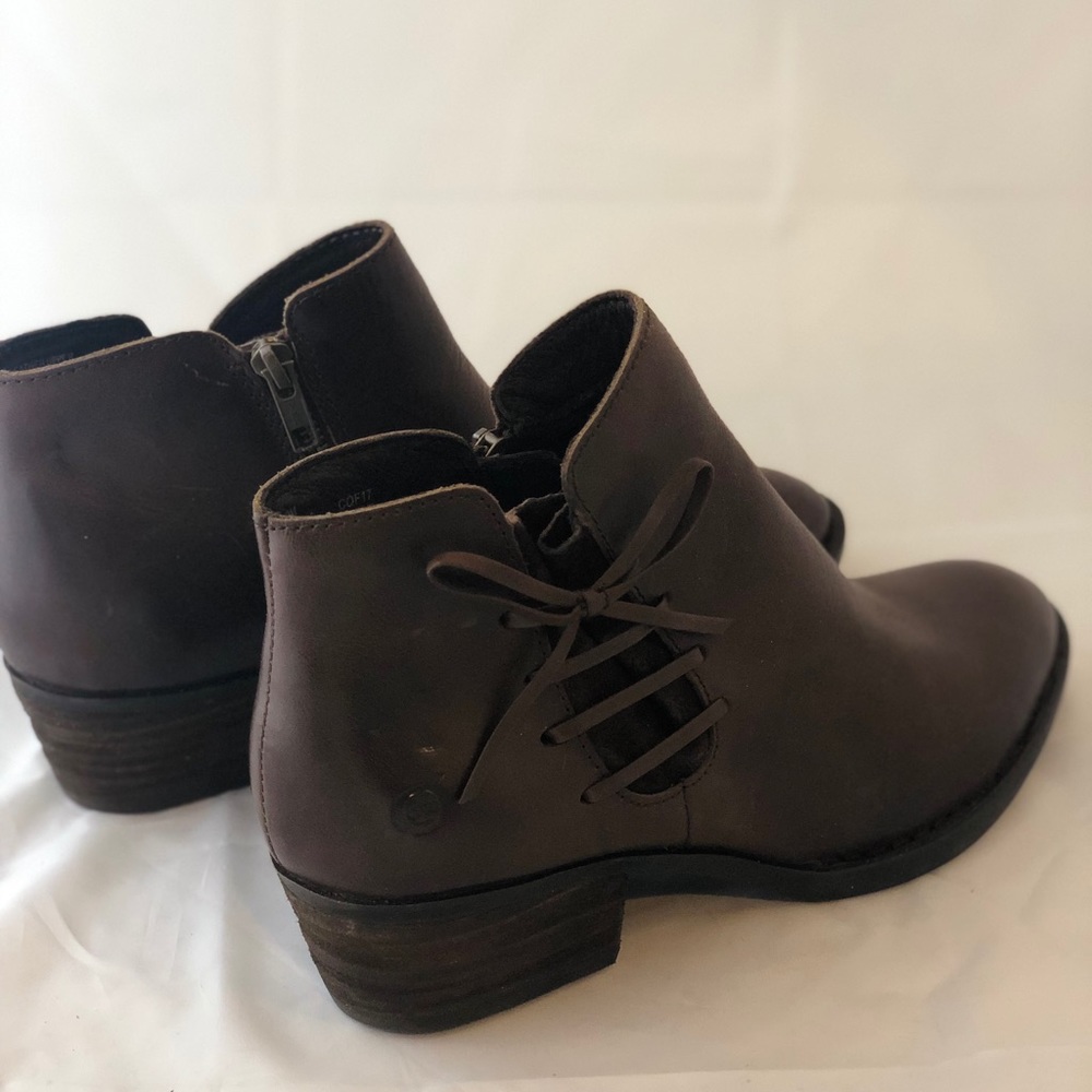 Born brown booties, never been worn, size 9